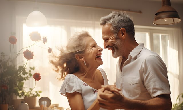 A laughing couple