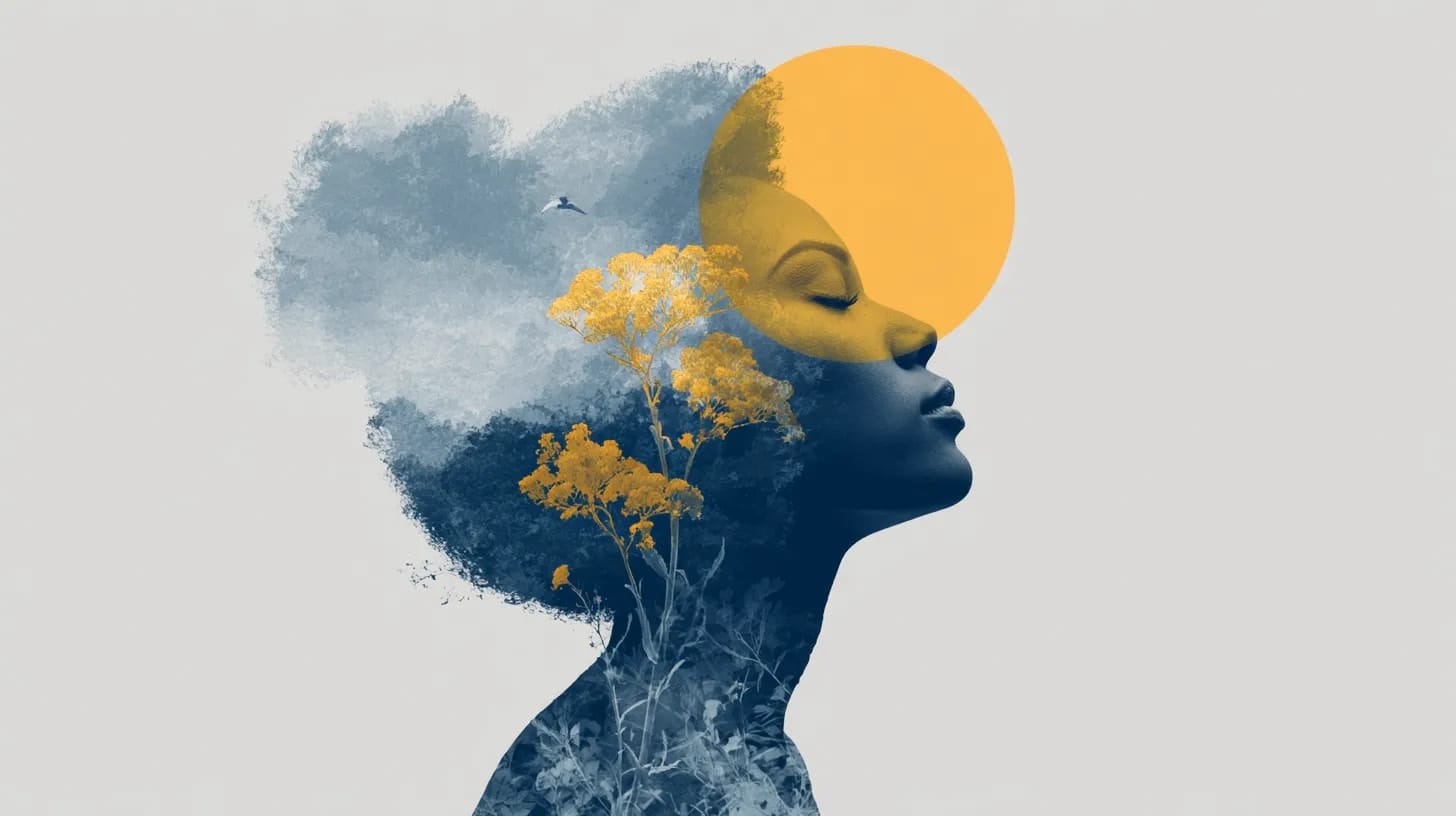 Calm African Woman Collage