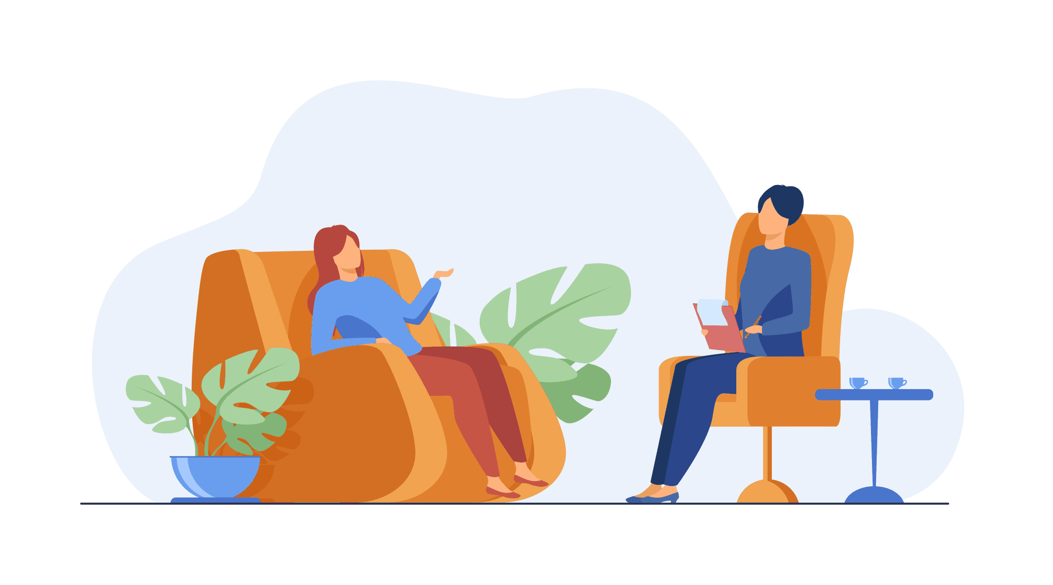 Illustration of a therapy session
