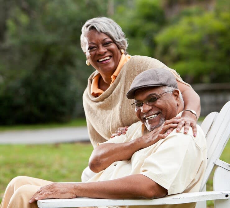 An elderly couple