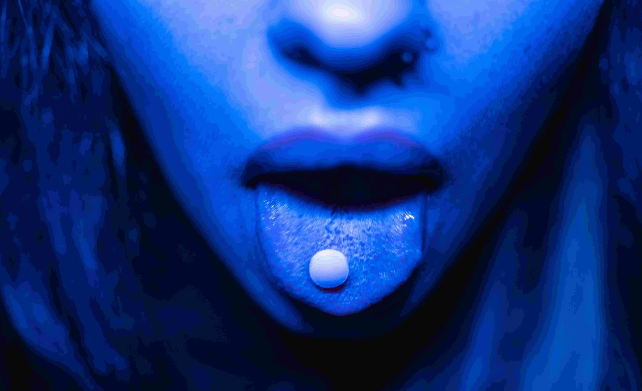 MDMA Pill on Tongue
