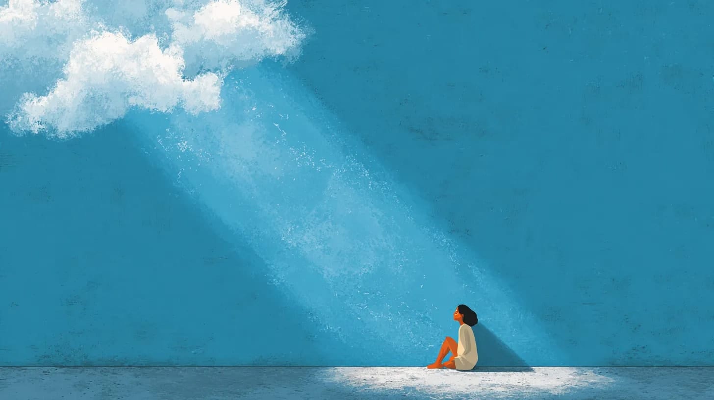 Young woman seeking hope for recovery