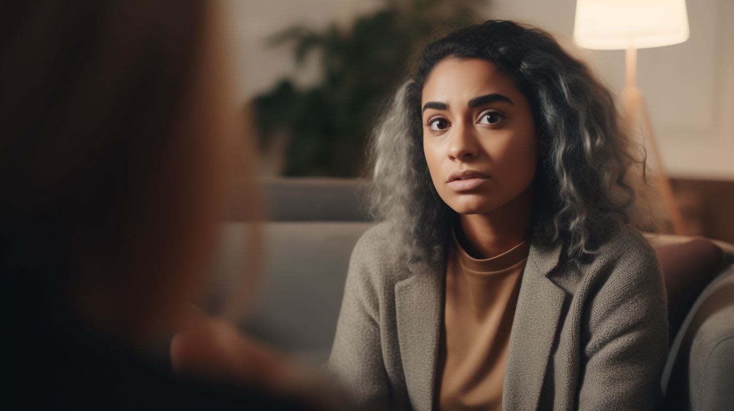 Client wondering how well her therapy is going.