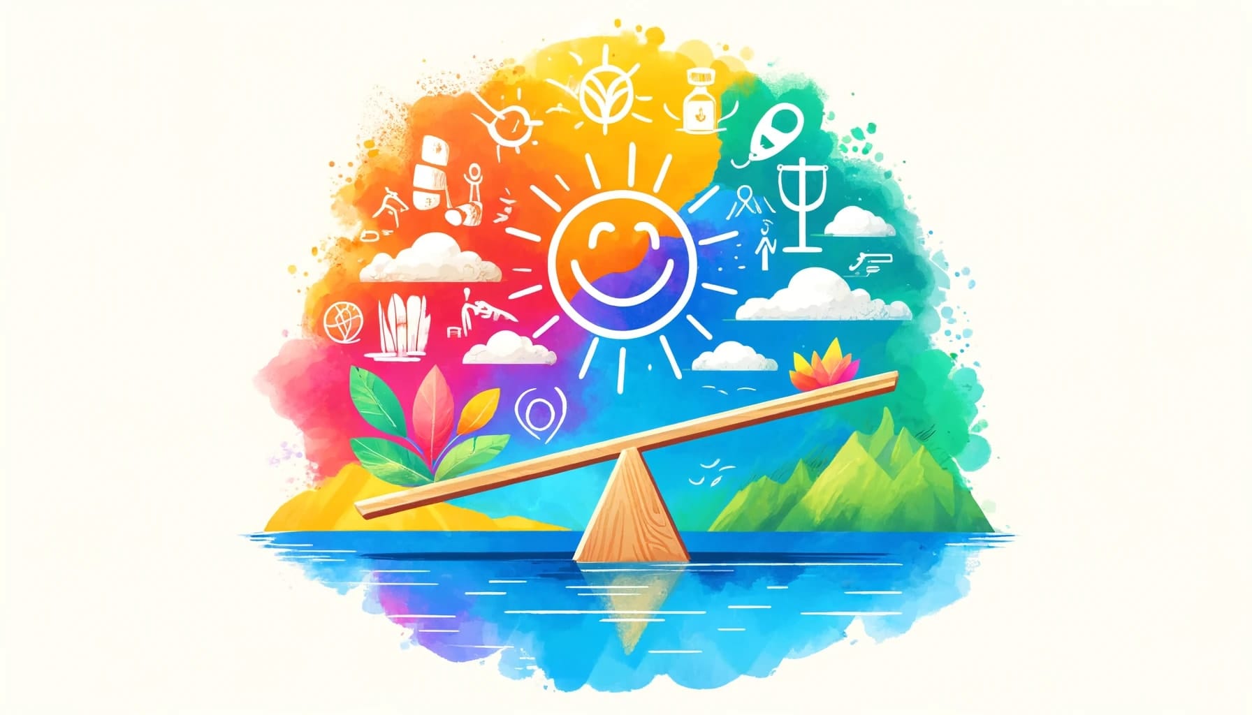 Life balance seesaw