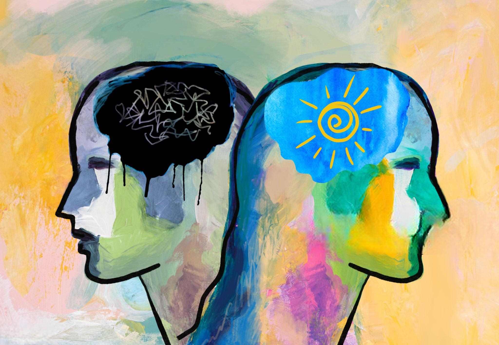 Bipolar disorder represented through painting