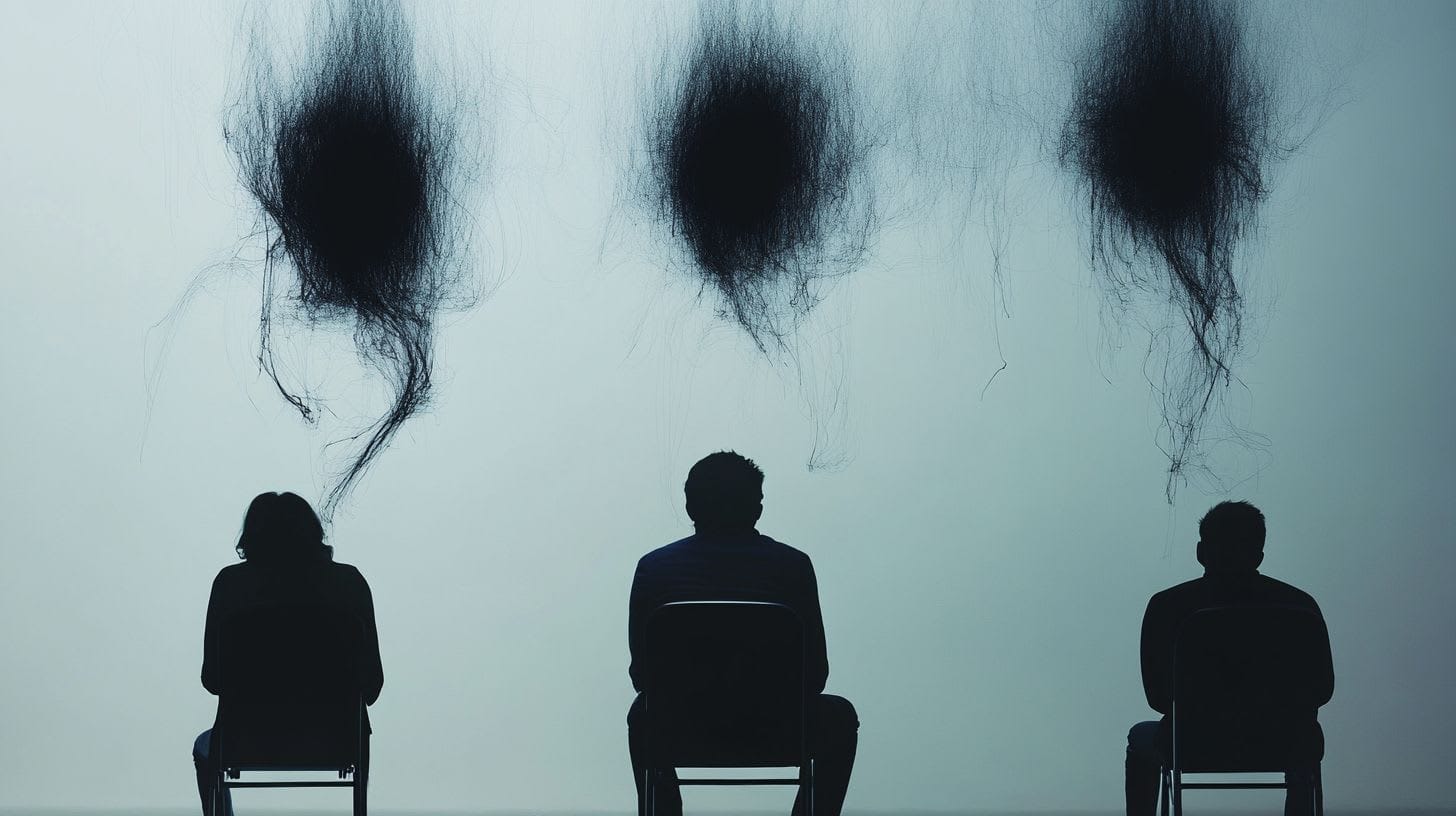 executives stressed and looking at a wall.