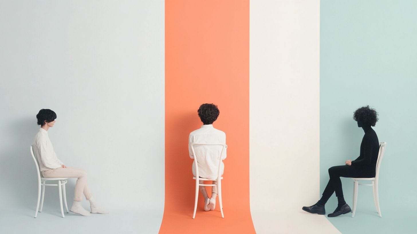 Millennials seated in different directions