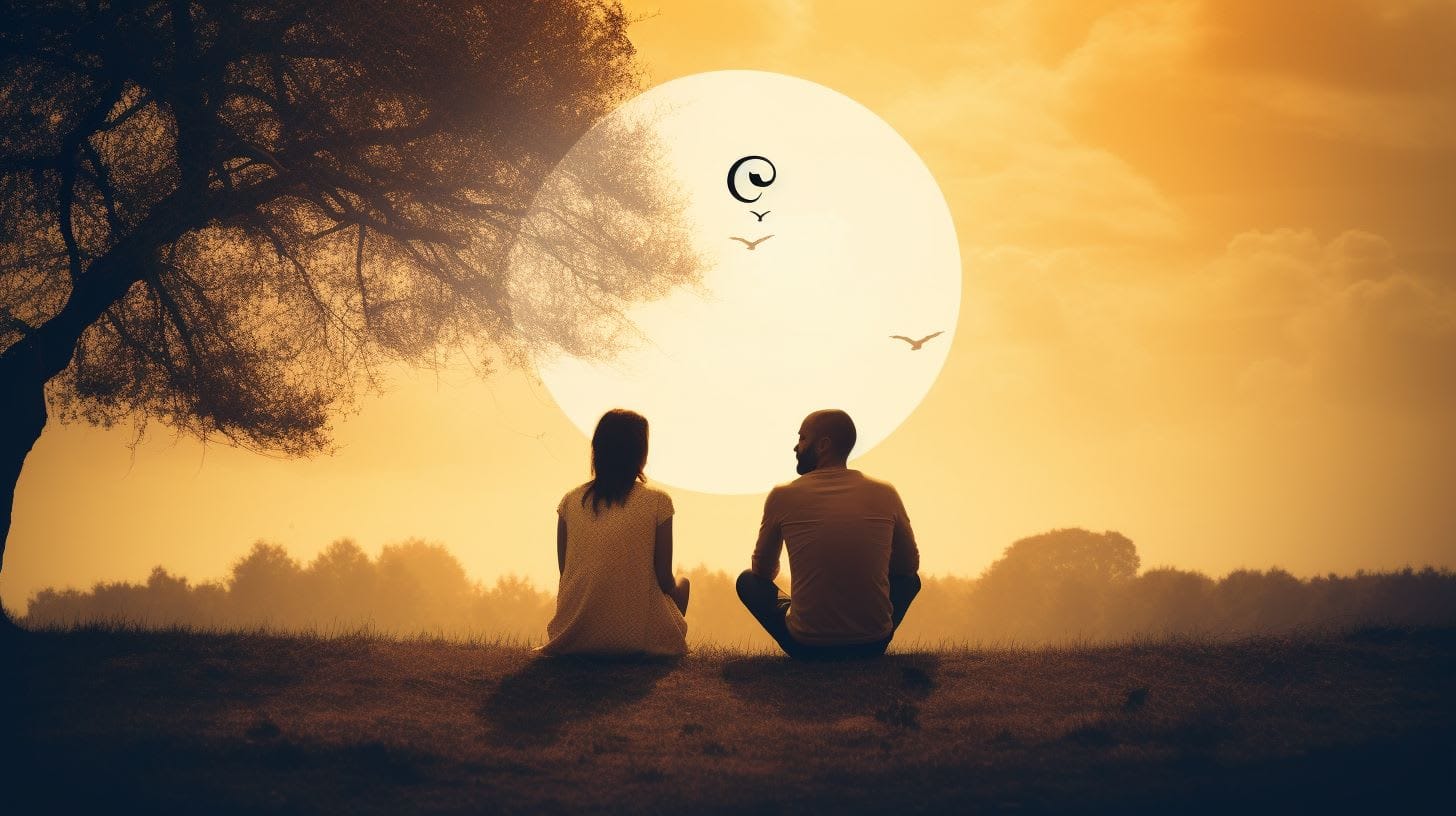 Loving couple discussing their relationship